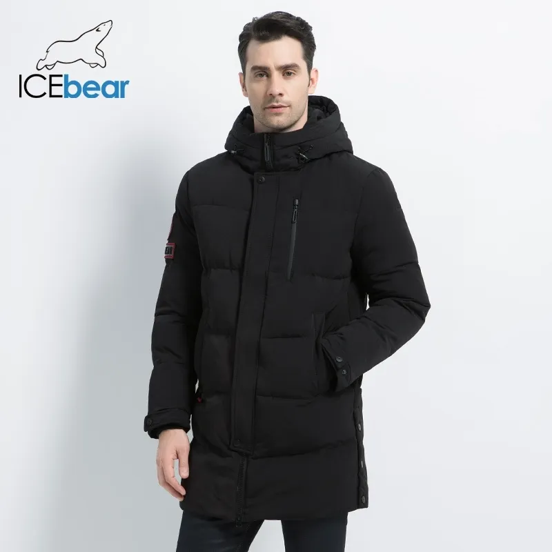 ICEbear Nuovo Inverno Caldo Moda Casual Cappotto Giacca Da Uomo Caldo Cappuccio Antivento Uomini Parka Cappotto di Alta Qualità MWD18856I 201027