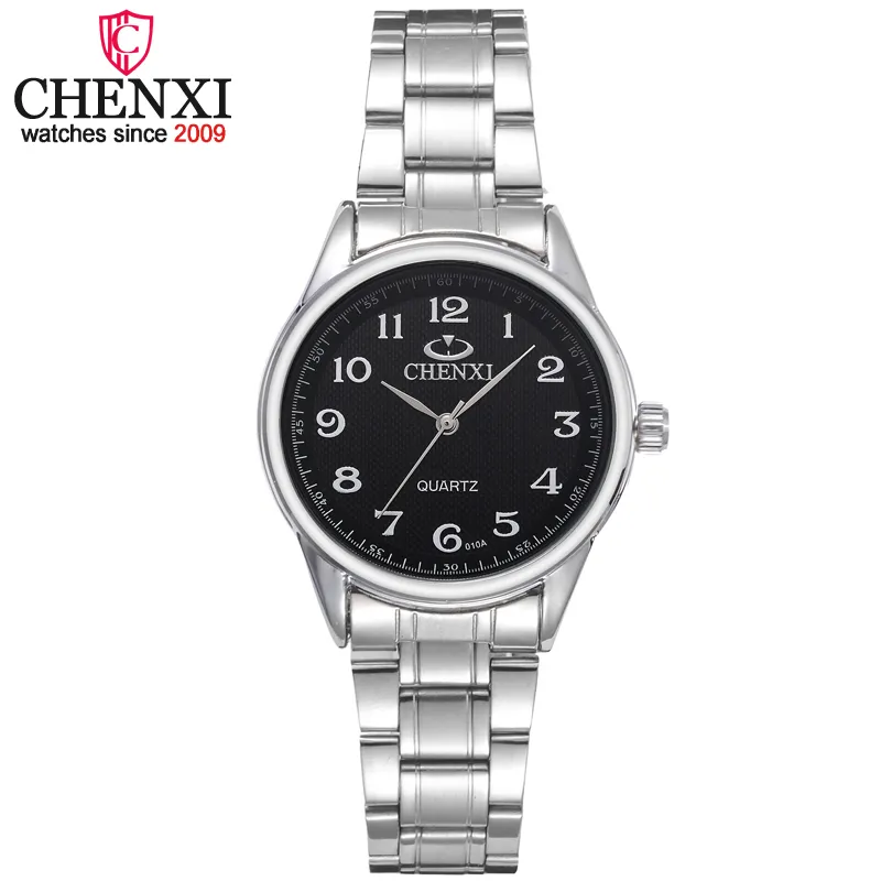Chenxiブランドクラシック高級クォーツレディースウォッチファッションノーブルギフト時計女性腕時計ステンレススチールシルバー女性腕時計201118