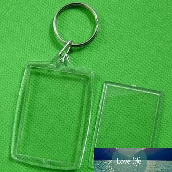 Clear Acrylic Plastic Blank Keyrings Insert Passport Photo Frame Keychain Picture Frame Keyrings
