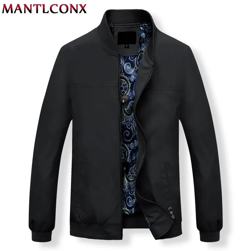 Giacche da uomo mantlconx cappotti casual primaverili a colori solidi giacca con cerniera con cerniera maschio giacca da bomber maschio uomo casual esterno 201130