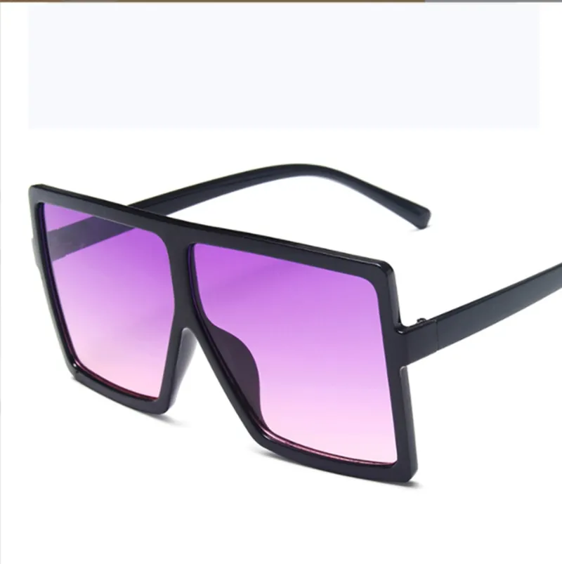 빠른 선박 빈티지 빅 스퀘어 선글라스 여성 최고 품질의 고글 특대 태양 안경 여성 패션 브랜드 블랙 안경 도매
