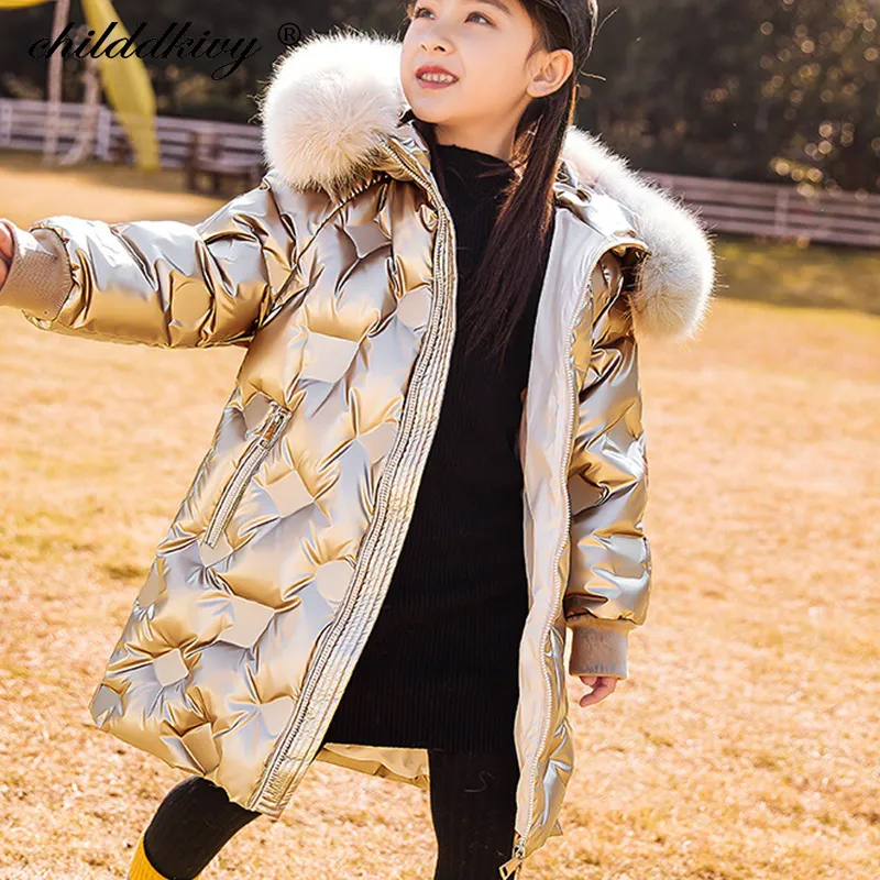 2020 Hiver Enfants Doudoune Pour Filles paissir Fille Fourrure