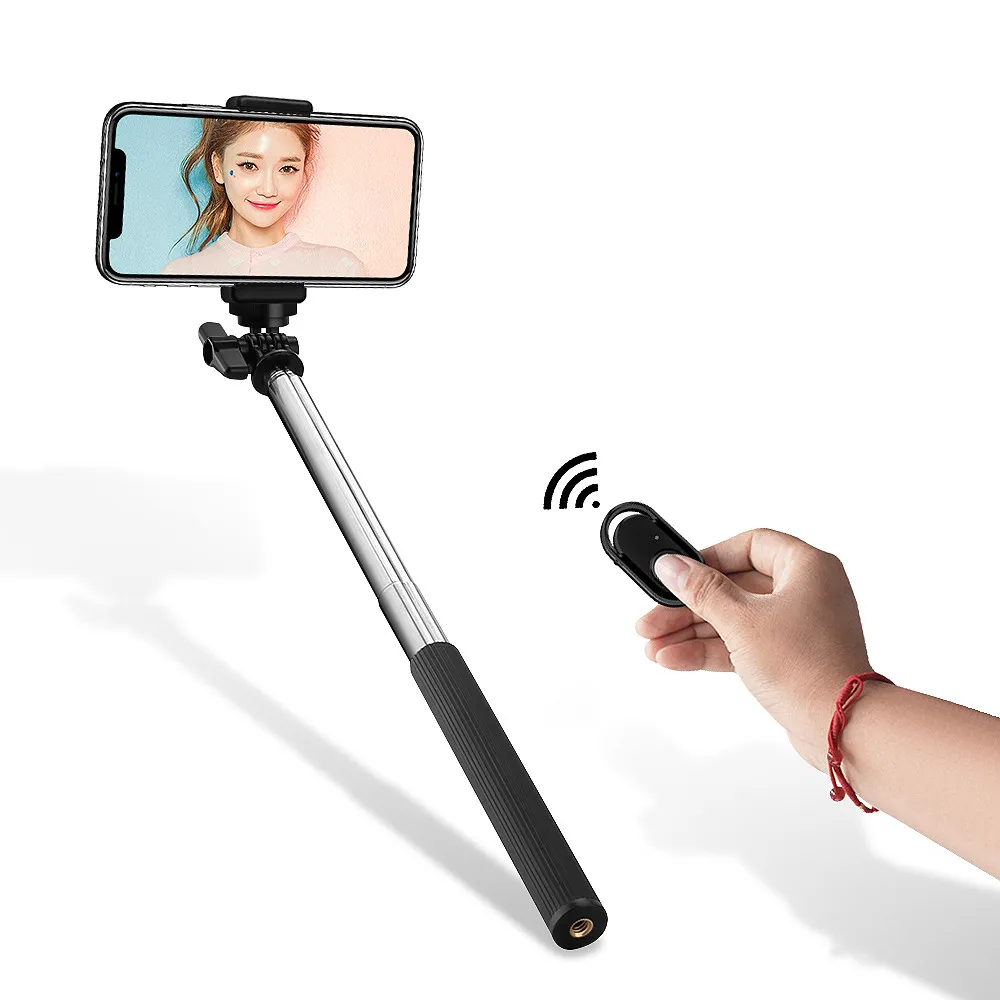 셀프 스틱 미니 삼각대 스탠드 확장 가능한 Monopod 전화 마운트 iPhone x 8 Android 용 고프로 용 고프로드