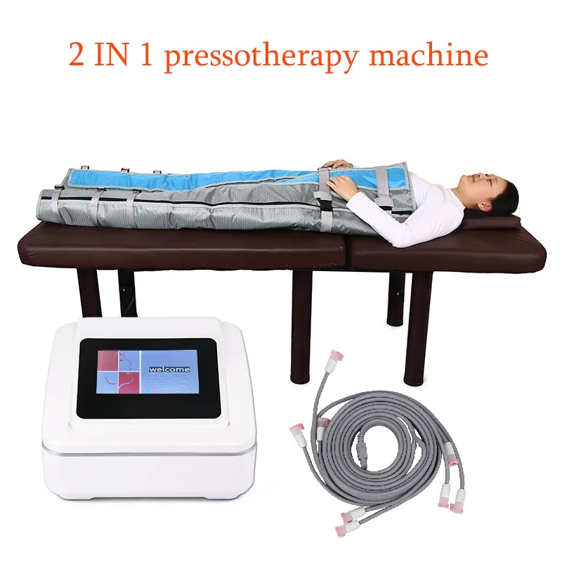 Professionele 2 in 1 Infrarood luchtdruk Presoterapia Afslanken Verlies gewicht Pressotherapie Machine Lymfatisch Afvoerpak