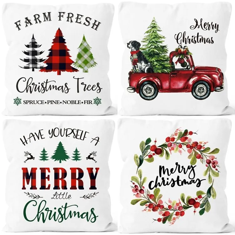 fronha de Natal lavável e incolor sofá-carro caso capa de almofada travesseiro do Natal Decorações Home Textiles T2I51675