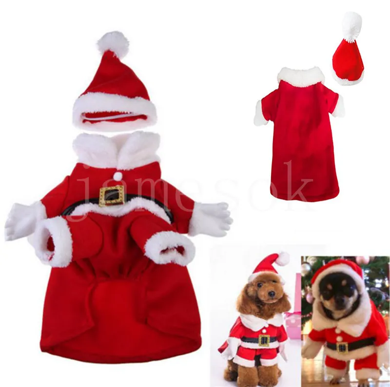 Natal roupas para cães bonito festival vestir roupas olhar quente vertical trajes de pé festa de natal suprimentos para animais de estimação db172