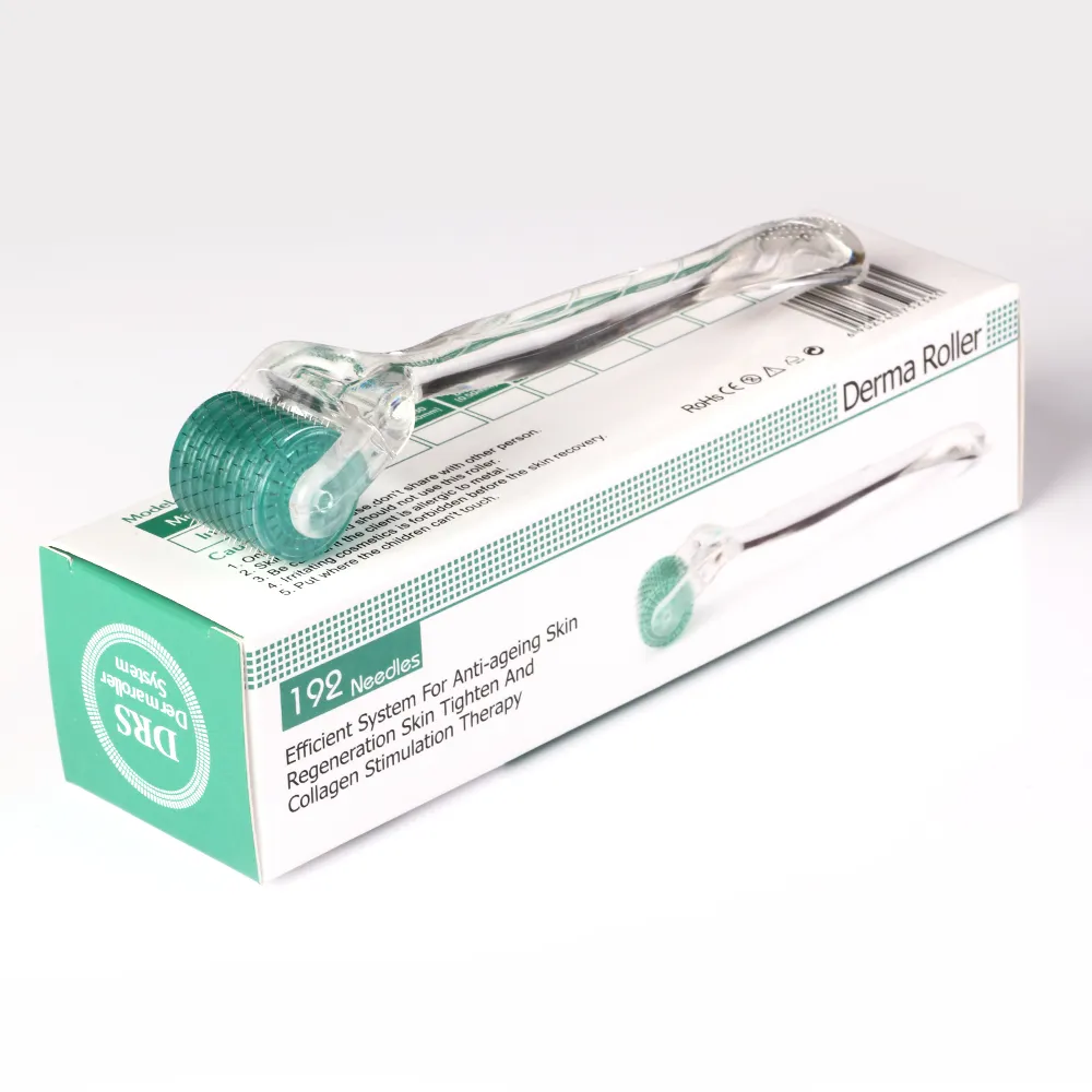 Dermaroller MicroNeedle Derma Roller Drs 192針ステンレス鋼のDermaローリングシステムDHL配達による肌の顔の美しさ