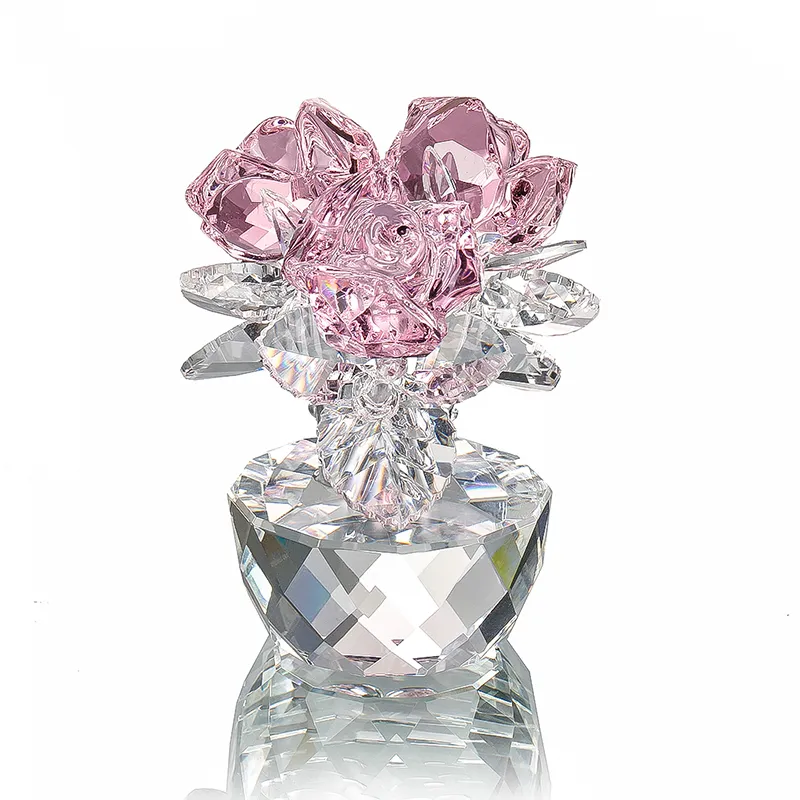 Spring Pink Bouquet クラッチタイプ Pink H&D Quartz Crystal Three-Rose flowers in bouquets