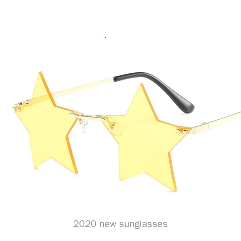 children's frameless five pointed star sunglasses Korean gradient glas –  Cinily