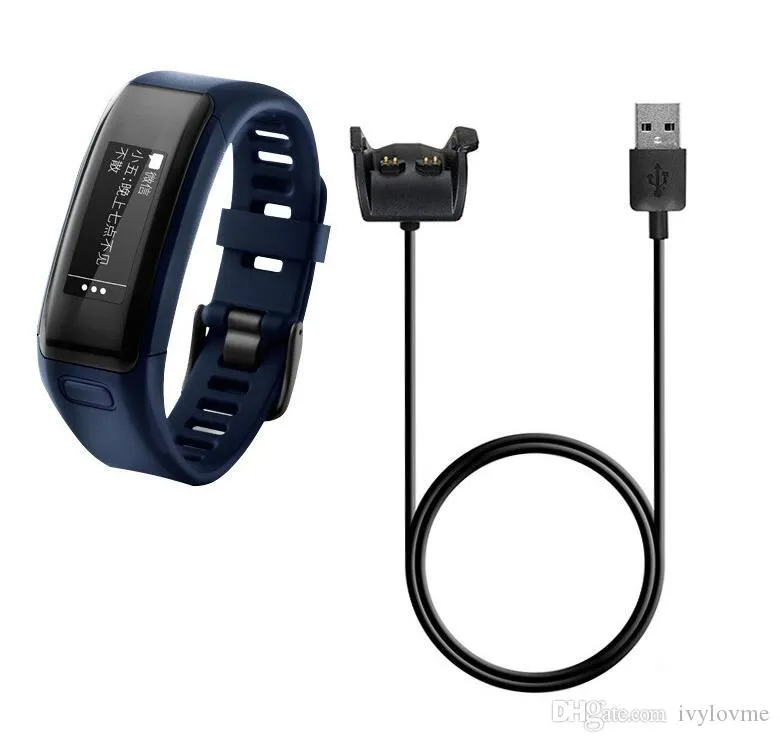 Ny USB-laddare Kabel för Garmin vivosmart HR Snabb Laddningsdocka 1m Datatsladd för Garmin vivosmart HR + Tillvägagångssätt X10 x40 Klocka