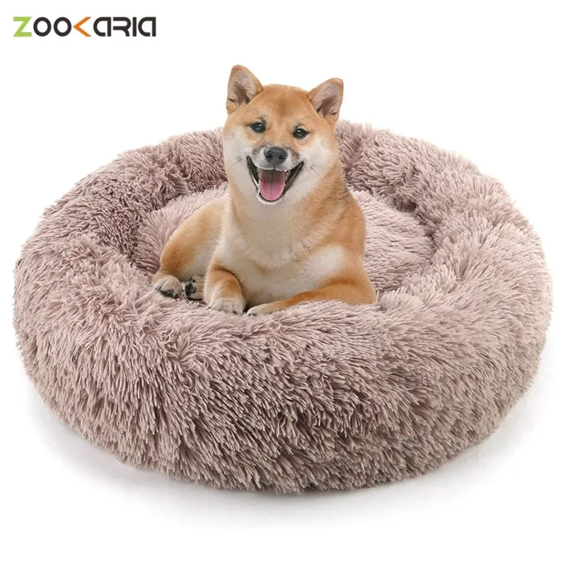 Super Soft Plush Donut Bed For Large Dogs/Cats Calming Comfortable Pet