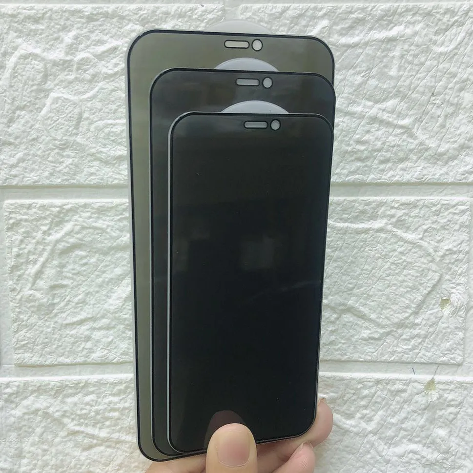 Prywatność Hartowane szkło dla iPhone'a 12 13 Mini 14 11 Pro Max Xs X 6 7 8 Plus 5 Dark Clear Screen Protector Anti-Spy