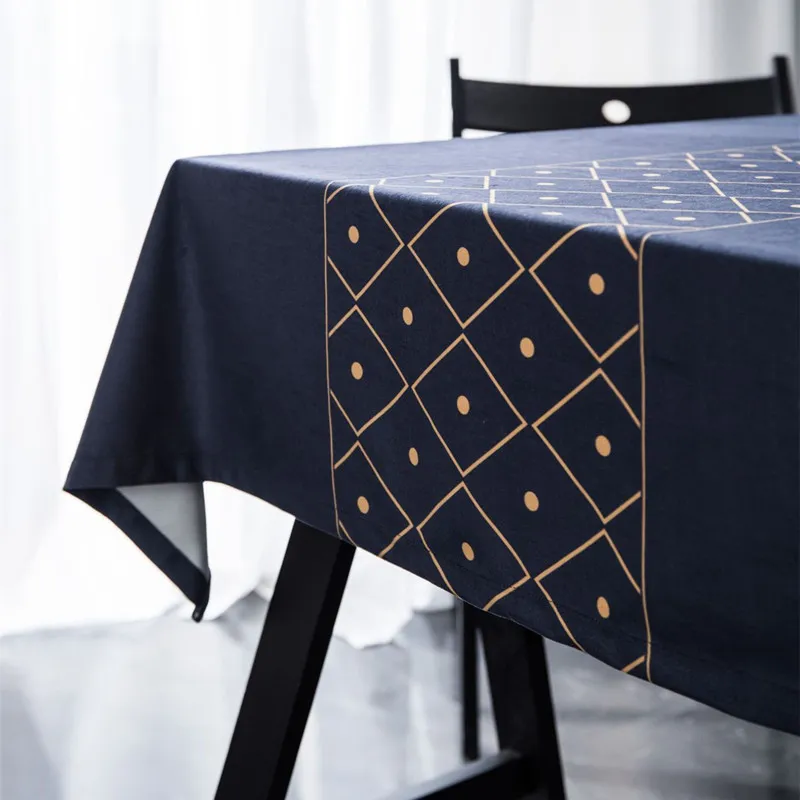 Blue Wayfair Tablecloths Rectangular With Gold Dots And Multifunctional  Printed Design Moderni Obrus LJ201223 From Cong08, $15.92