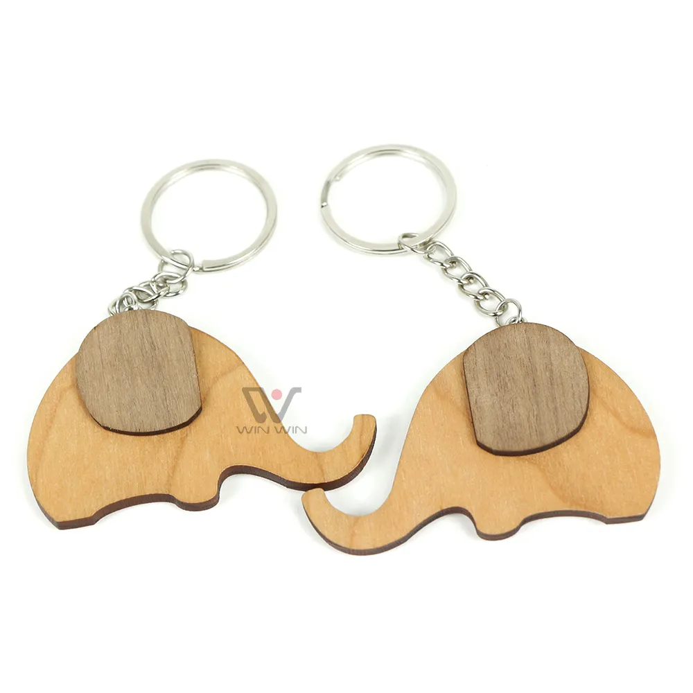 Fabrication de haute qualité Logo laser personnalisé porte-clés en bois avec sangles cadeau de Promotion en métal porte-clés en bois cadeaux porte-clés