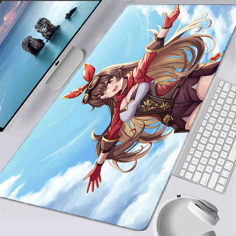 Mouse pad 900x400 Gaming Accessories Computer Keyboard Gamer Designed Specifically For e-sports Games Genshin Impact PC Mousepad