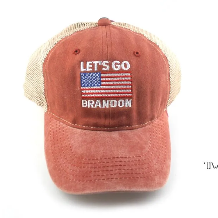Brandon으로 가자 Brandon 수 놓은 야구 모자 트럼프 2024 캡으로 조정 가능한 스트랩 4 색 ZZF13464