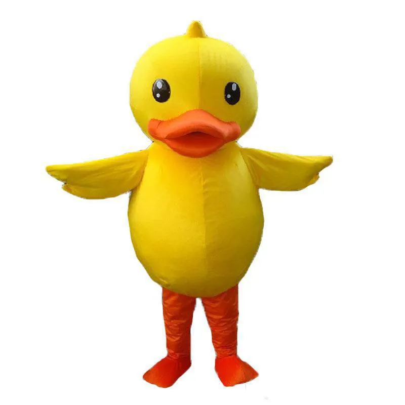 2020 haute qualité chaude du costume de mascotte de canard jaune mascotte de canard adulte