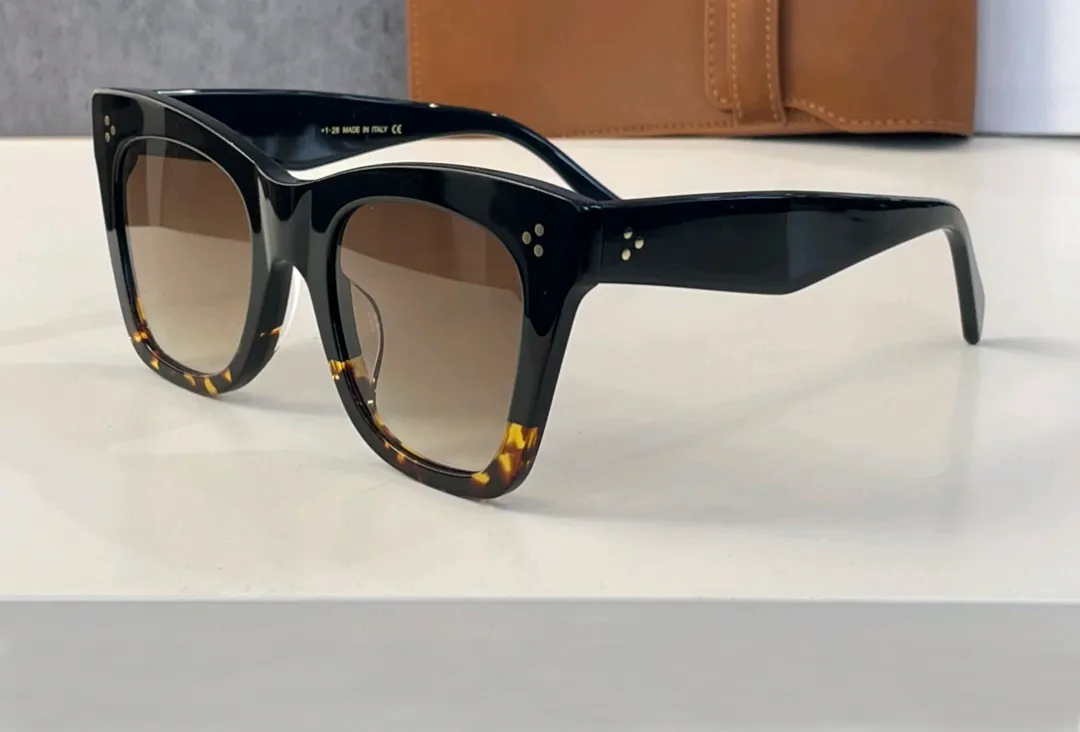 여성을위한 나비 선글라스 하바나 흑인/갈색 그라디언트 숙녀 일 일요일 안경 휴가 UV400 보호 안경 상자