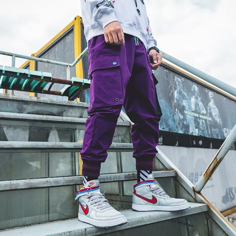 Pantalon cargo violet homme clearance