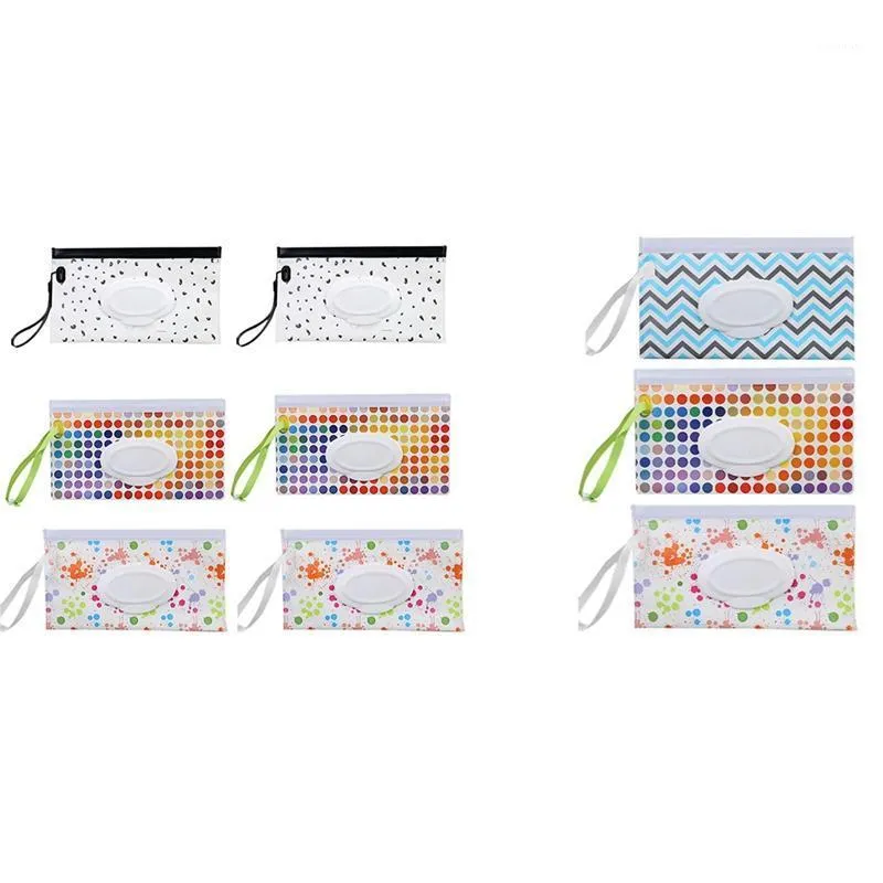 Pcs Portable Wet Wipe Pouches Dispenser Eco Friendly Reusable Baby Travel Diaper Carrying Case Holder Storage Bags