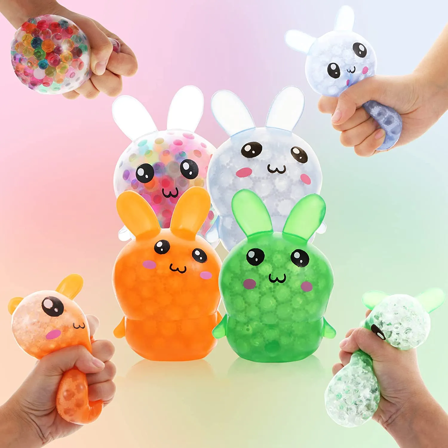 Toys Fidget Toys Squishy Pâques Bunny Stress Balls Jouet Pour les enfants  Adultes, FidgetBalls remplis de perles d'eau pour se détendre, les  shorteurs