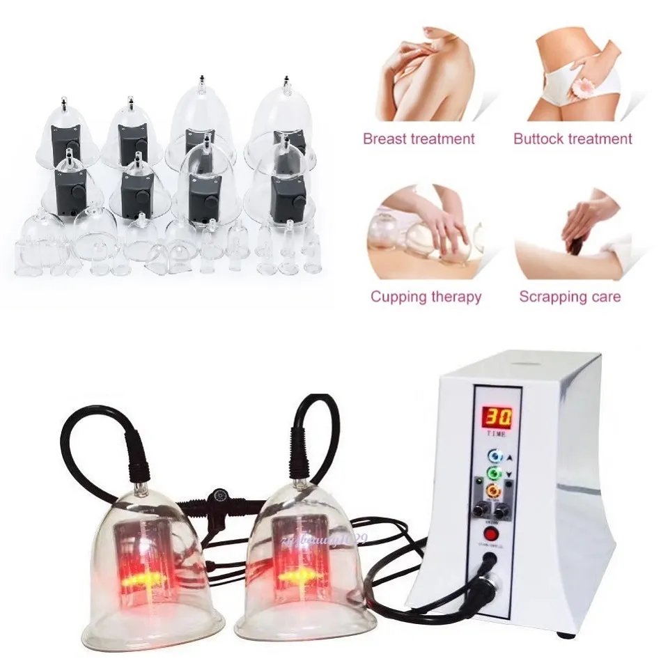 35 Tassen Körper Abnehmen Gesäß Vergrößerung Tasse Vakuum elektronische Brustvergrößerung Massagegerät Schröpfen Po-Lifting-Maschine