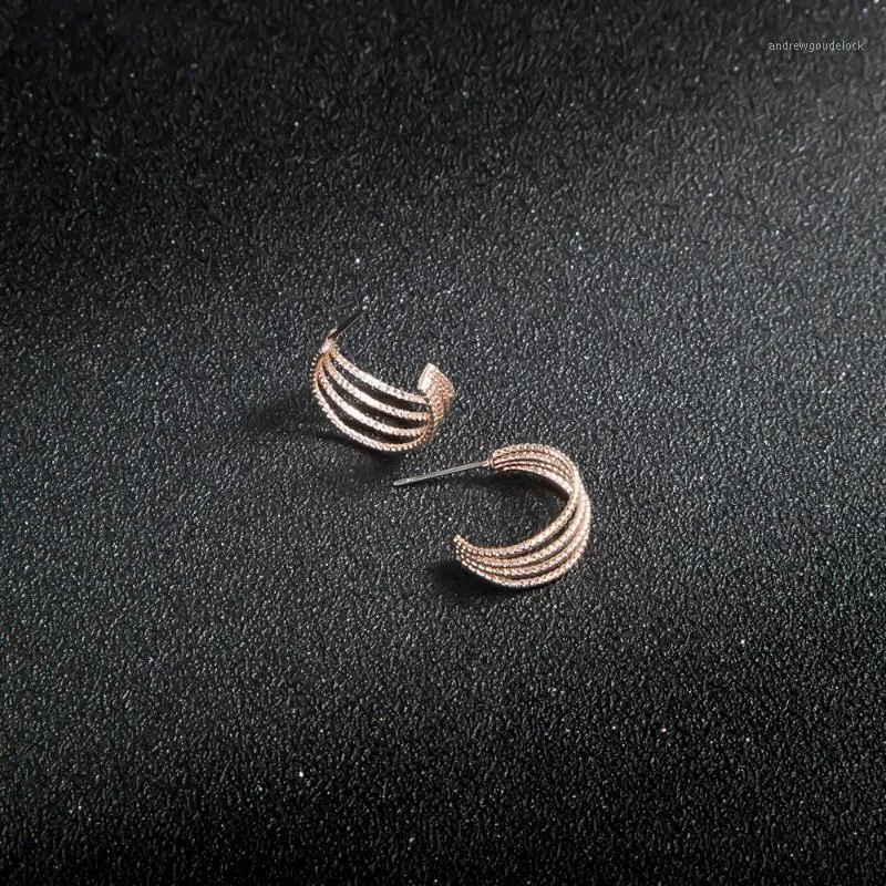 Hoop & Huggie Fashion Korea Cute Round Iron High Quality Earrings 2021 Sliver Jewelry Gift For Women1