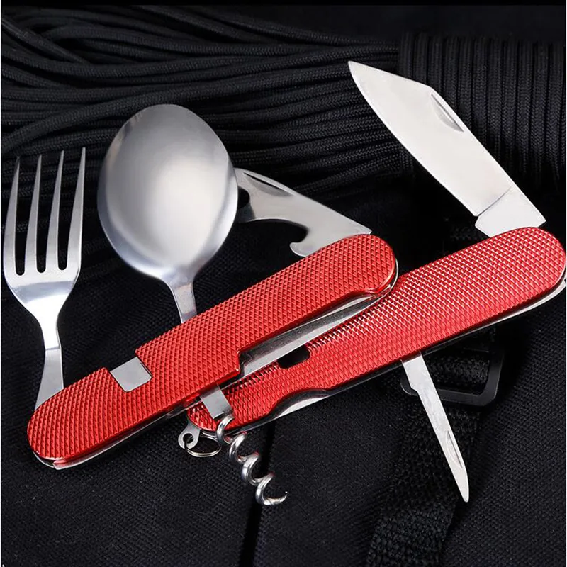 Boundless Voyage Set Posate Da Campeggio In Titanio Puro – Coltello, Forchetta, Cucchiaio E Bacchette Pieghevoli, Leggero 39 G - 4