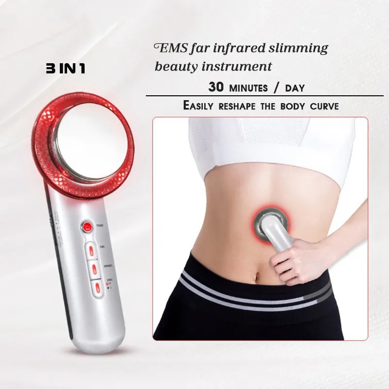 3 en 1 ultrasons cavitation EMS Corps minceur masseur ultrasonique LED Anti cellulite Fat Brûler Beauty Instrument