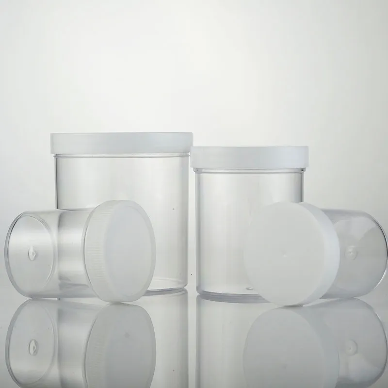 120 ml 200 ml 400ml Lege transparante PS Plastic Jar Container, Poederpot Tin Cream Fles Can Cosmetische Verpakking 12pc / Partij
