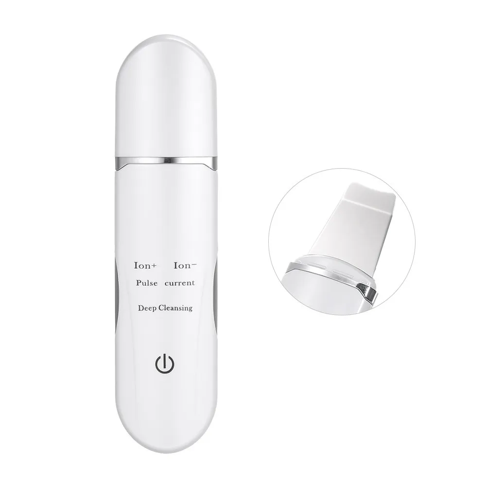 Ultraljuds ansiktshudskrubberjon renare Deep Cleansing Face Cleaning Peeling Rechargeble Beauty Instrument Skin Care Massager Machine