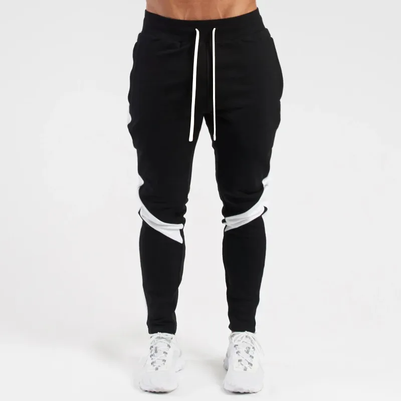 الرجال الرياضة اللياقة البدنية التدريب السراويل الجري شريط sweatpants رجل سراويل مستقيم رياضية ركض الرياضية 201109