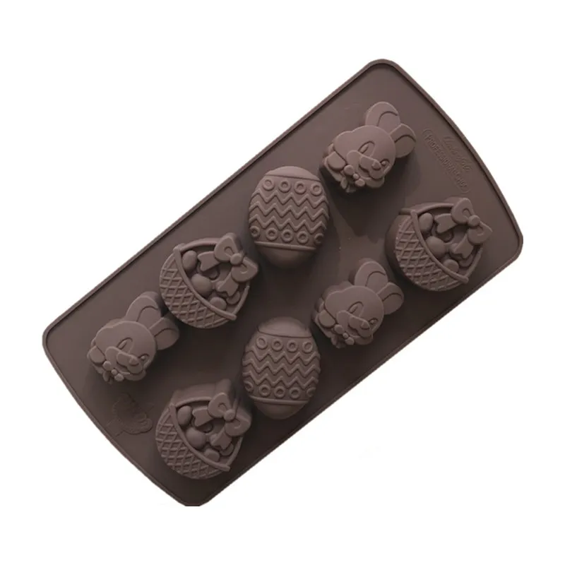 Ferramentas de cozimento de Páscoa Molde de chocolate de Páscoa Formas de ovo de coelho Moldes de fondant geléia e doces 3D DIY T3I516441904890