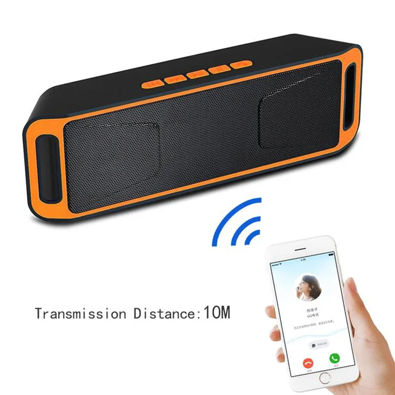 SC208 Portable Mini Wireless Subwoofer Bluetooth Speaker Hands-free TF/ USB Disk/ FM Radio Multifunction Speaker for Phones