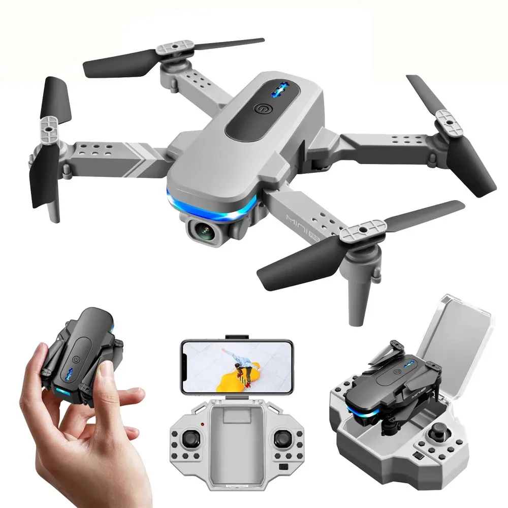 Mini RC Drone 4K HD Doppia Fotocamera Dron 1080P WiFi Fpv Pieghevole Quadcopter Trasmissione in Tempo Reale Elicottero Giocattolo Per Bambini regalo del capretto