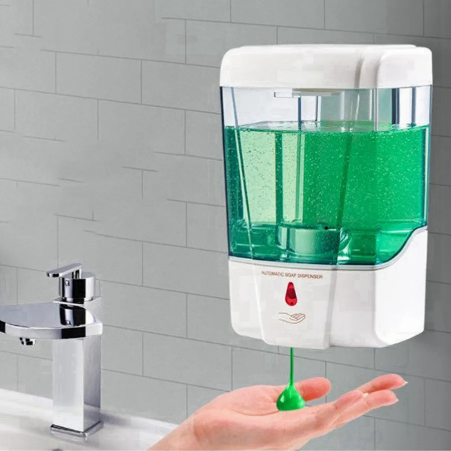 700ml Automatic Soap Dispenser Touchless Smart Sensor USB Bathroom Liquid Soap Dispenser Handsfree Touchless Sanitizer Dispenser RRA3767