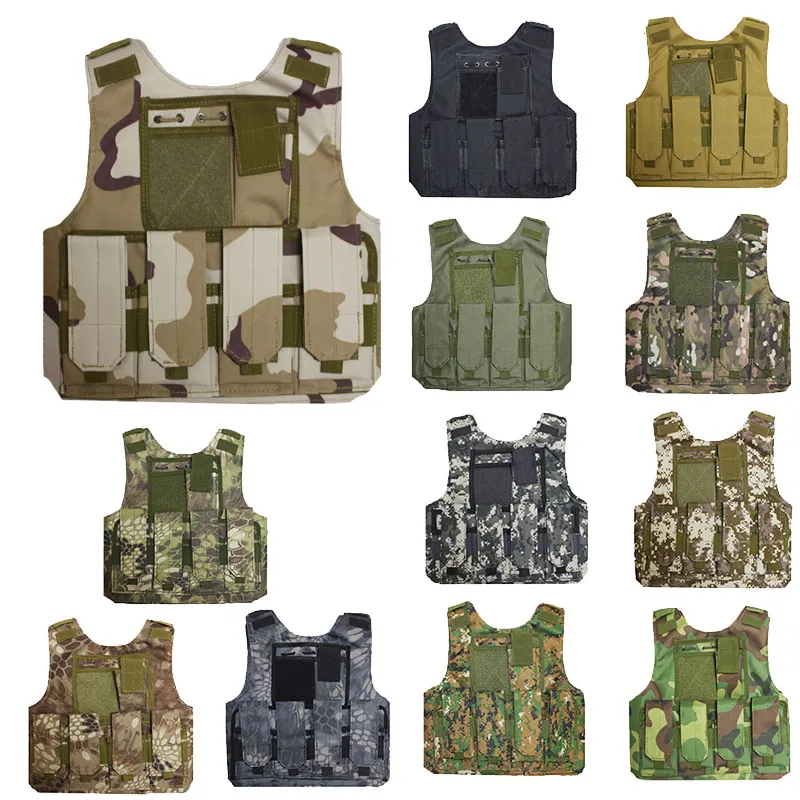 Utomhus Tactical Molle Child Vest Sports Outdoor Camouflage Body Armor Combat Assault Waistcoat No06-029