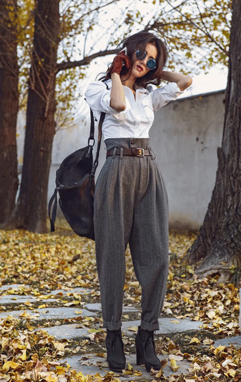 パンツ eaphi WOOL BELTED PANTS (size1) eaphi WOOL BELTED PANTS (size1)