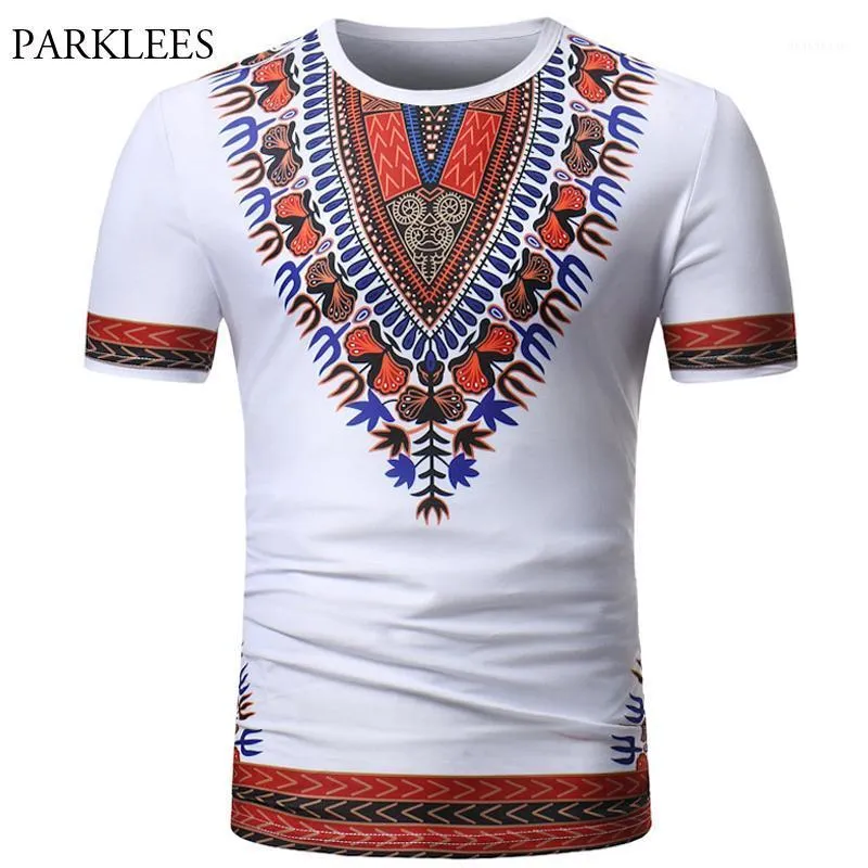 아프리카 Dashiki T 셔츠 남성 2020 여름 브랜드 짧은 소매 티셔츠 옴므 캐주얼 슬림 피트 O 넥크시키 인쇄 남성 티셔츠 1