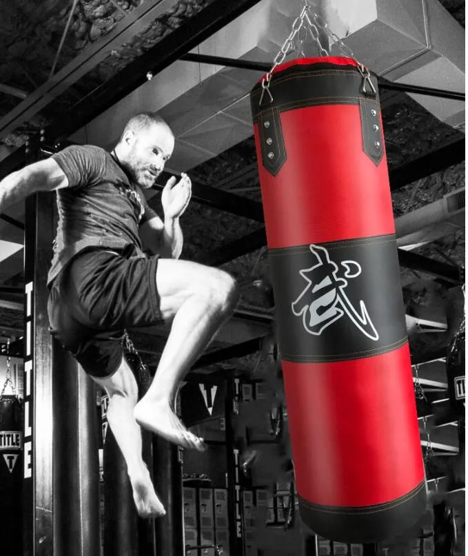 Kinderen Volwassen Maten Boksen Zandzak 3 Laag PU + Oxford Stof Fitness Gym Sandbag Lege Taekwondo Tumbler Hang Zandzakken Inclusief Accessional