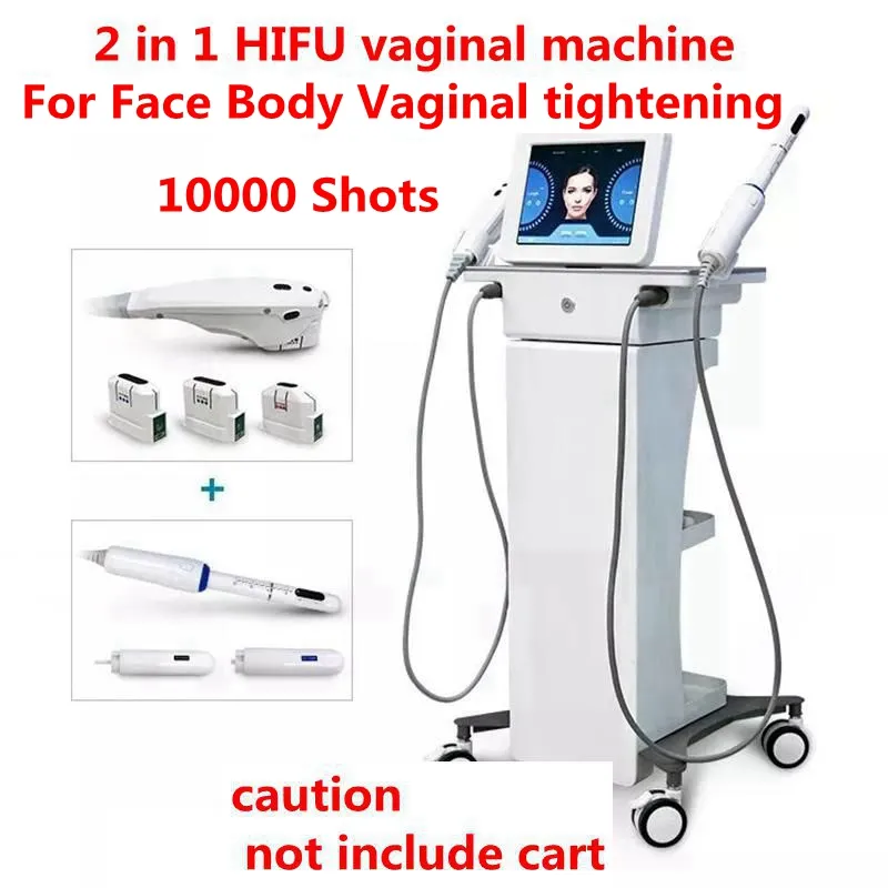2 su 1 macchina vaginale Hifu ad alta intensità focalizzata ad alta intensità di sollevamento del viso Hifu rimozione delle rughe per serraggio vaginale del corpo del viso