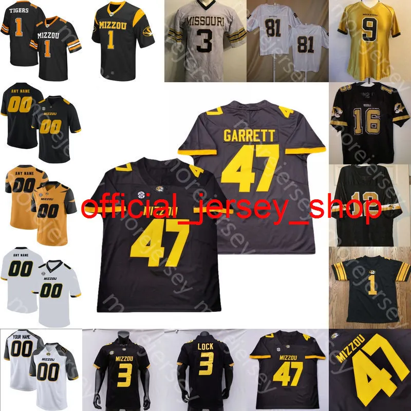 Custom Missouri Tigers Fotboll Jersey NCAA College Kelly Bryant Albert Okwuegbunam Whiteside Chris Turner Cale Garrett Gillespie Johnson