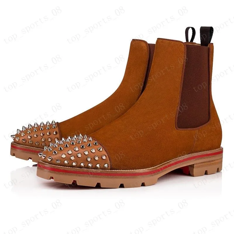 Red bottom boots with spikes hotsell