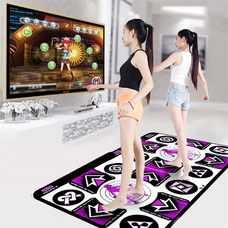 Dance Pad Duplo Usuário Dance Tapetes antiderrapantes dança pads pads yoga tapete jogo de senso de senso menu para pc tv 2 controlador remoto # lr4 201211