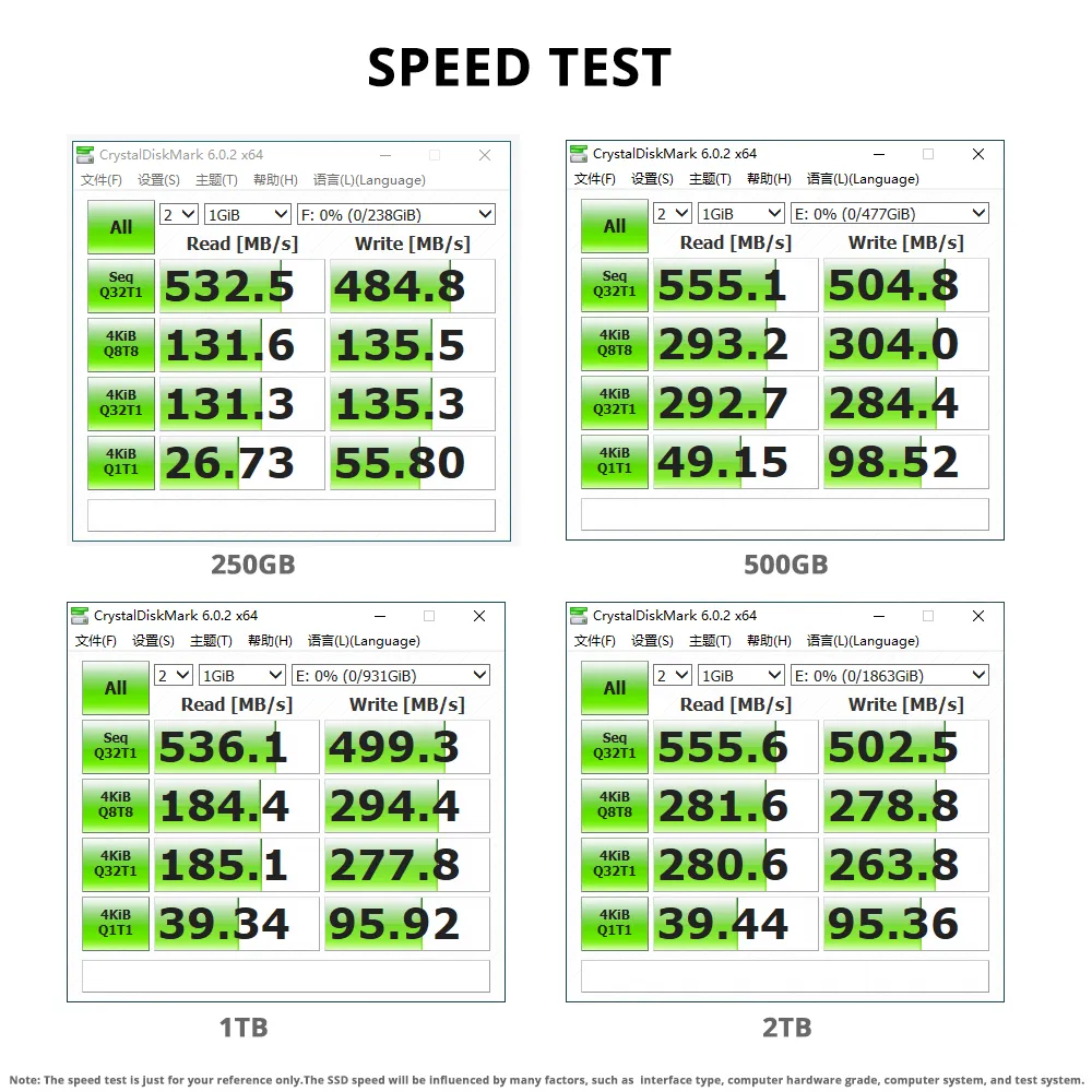 외부 HD SSD 1TB 외부 SSD 2TB SSD 드라이브 250GB 500GB 휴대용 외장형 하드 드라이브 노트북 전화 용 솔리드 스테이트 디스크