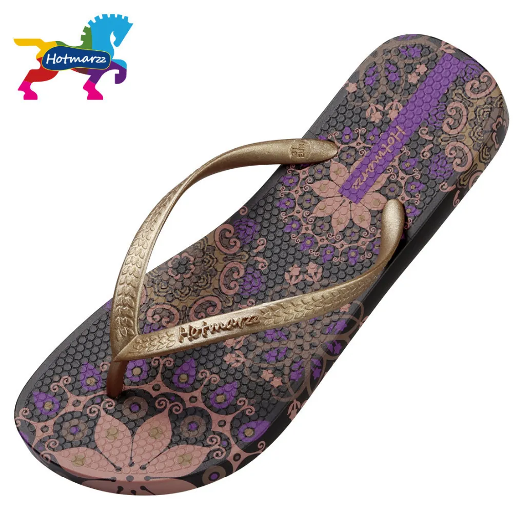 Hotmarzz Bohemian Floral Beach Flip Flops For Women Fashionable Summer Bahamas Slippers For Men Sandals And Shower Slides Y200423 From Shanye06 13.99 In Bulk DHgate.Com