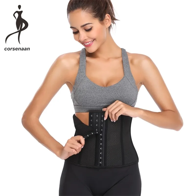 9 Steel Boned Women Latex Short Torso Waist Trainer Corsetto per la perdita di peso Allenamento Shaper Cintura taglia XXS-3XL 946 # LJ201209