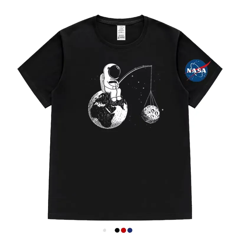 21ss New Astronaut Men's Stylist T Shirt Camisas de verano 3D para hombres Hip Hop Street Mujeres de manga corta Diseñador de lujo Top Prendas de abrigo Ropa para mujer Camiseta casual