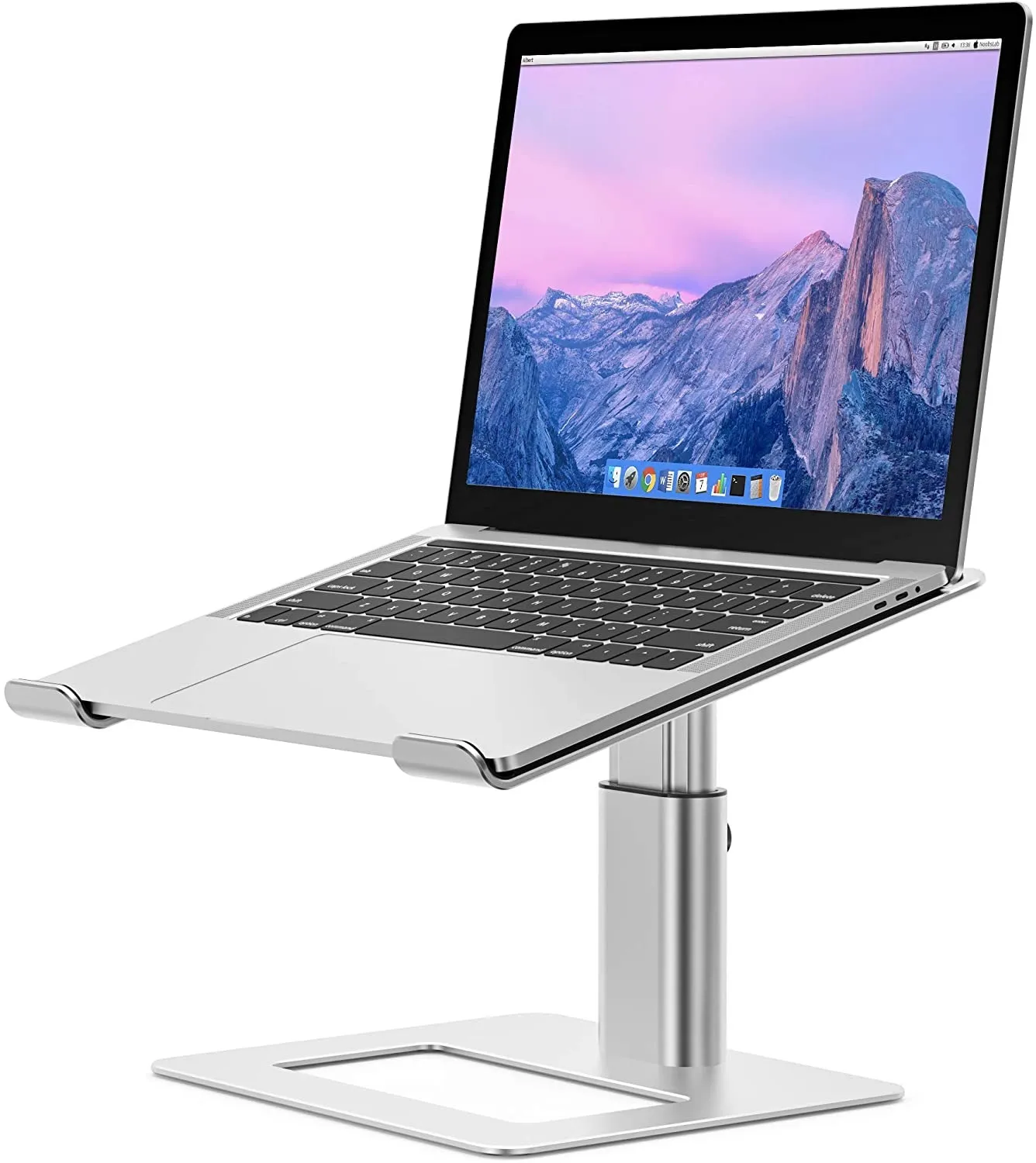 Support d'ordinateur portable en aluminium LSX3, support ergonomique réglable pour ordinateur portable, support d'ordinateur compatible avec MacBook Air Pro, Dell, HP, Lenovo More 10-15,6" ordinateurs portables