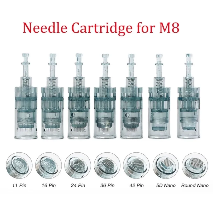 10/20Pcs Dr. Pen M8 Needle Cartridges Bayonet 11 16 36 42 Nano MTS Micro Needling for Dr pen Microneedling 211229